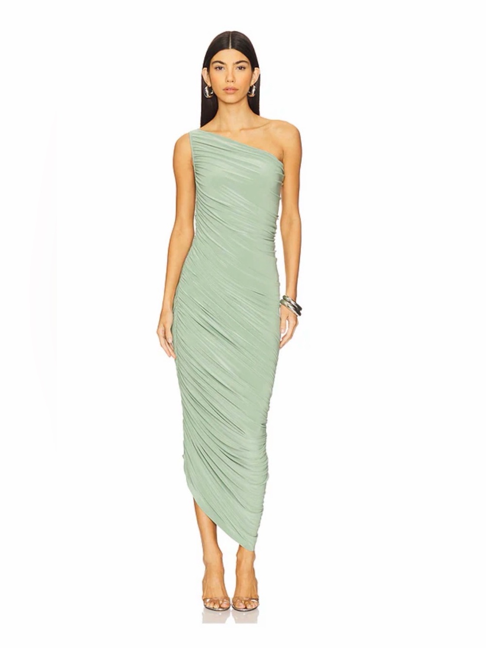 Naked Wardrobe One Shoulder Ruched
Open Back Bodycon Maxi Dress White
XS